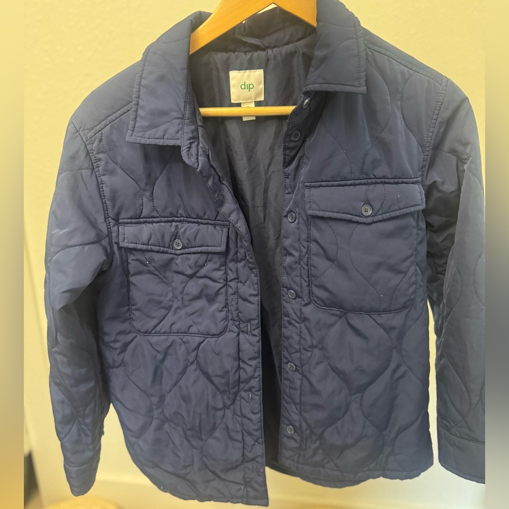Dip Navy Quilted Jacket EUC